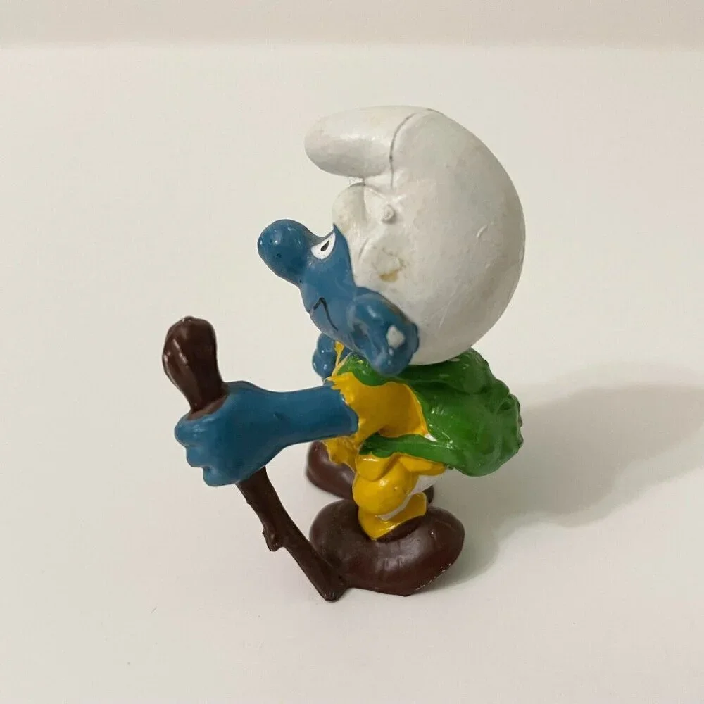 Smurfs Hiker Smurf Walking Stick Hiking Figure Schleich Peyo Damaged - Picture 11 of 16